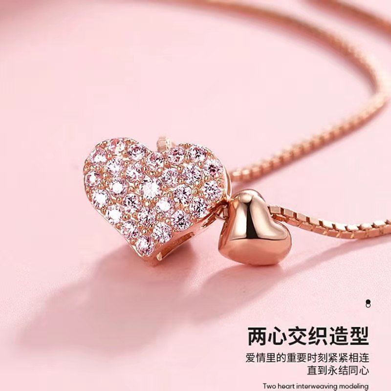 Love Necklace 18K Rose Gold Plated